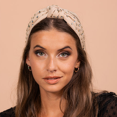 Serre-tête tissé avec cristaux Stéphanie